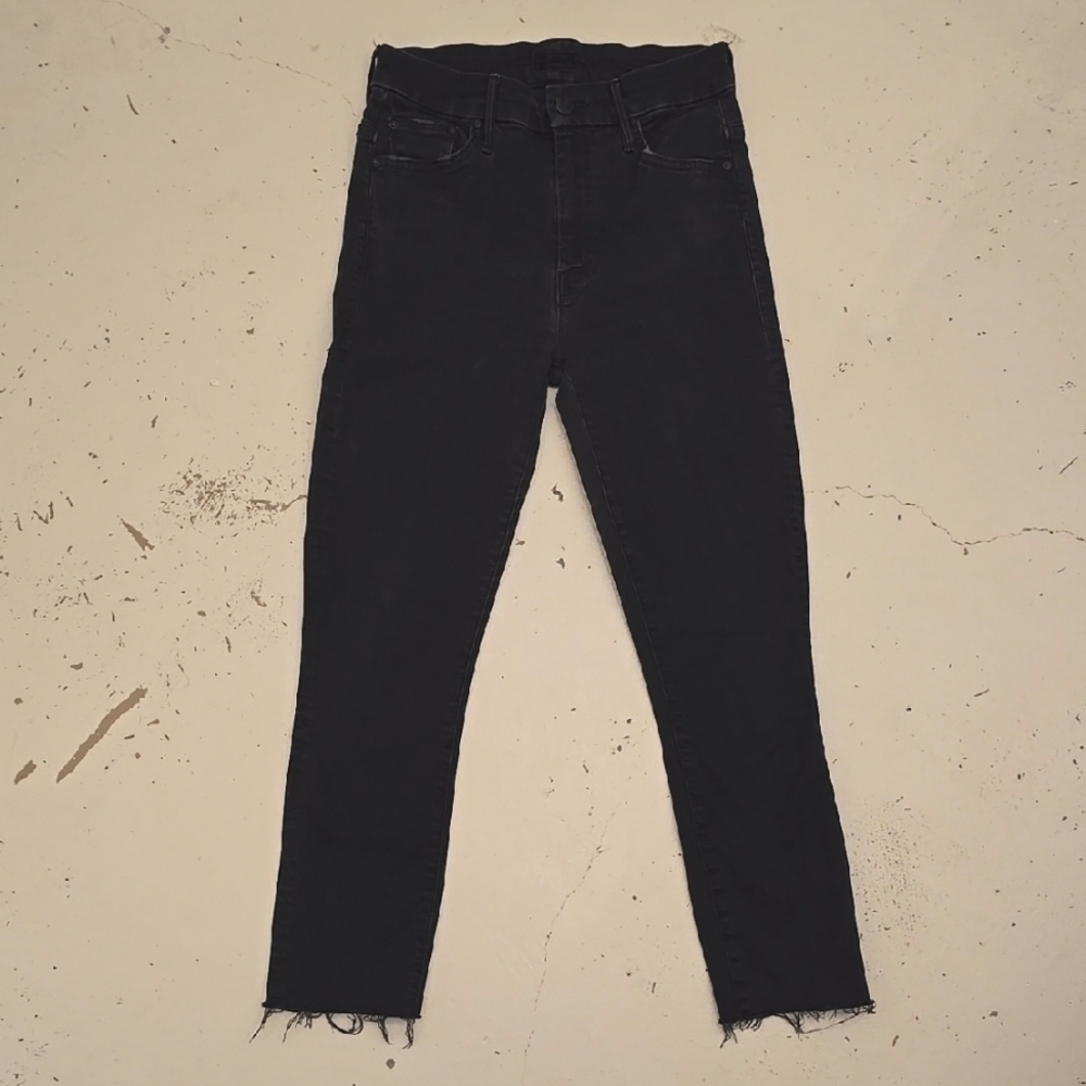 Mother Black Stretch Skinny Jeans 26